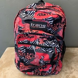 Pink and Animal Print Backpack